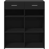  Komoda crna 80x42,5x93 cm od konstruiranog drva | shoptok.hr