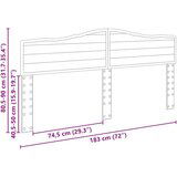  Uzglavlje s uzglavljem Dimljeni hrast 180 cm Konstruirano drvo | shoptok.hr