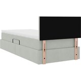  LED krevet za pohranu s madracem Svjetlosiva 100 x 200 cm | Shoptok.si
