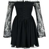 Trendyol Black Waist Drop/Skater Woven Lined Agraphed Chiffon Elegant Evening Dress Cene