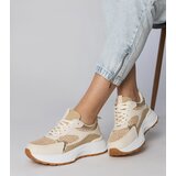 Gemre Beige sports sneakers with woven insert Berlisa | shoptok.hr