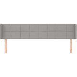  Uzglavlje s ušima svjetlosivo 203x16x78/88 cm od tkanine | shoptok.hr