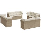 Maison Chic Seti vrtnega pohištva - Vrtna garnitura - Vrtni pohištvo set 12-delna z blazinami bež poli ratan, (21809970) | Shoptok.si