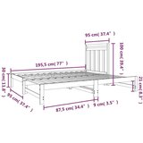  Izvlečna dnevna postelja bela 2x(90x190) cm trdna borovina, (20724798) | Shoptok.si