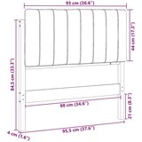  Tapecirani uzglavlje s uzglavljem Bijela i svijetlo siva 90 cm | shoptok.hr