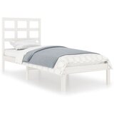  Okvir za krevet od masivnog drva bijeli 75 x 190 cm mali | shoptok.hr
