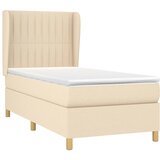  Okvir kreveta s oprugama i madrac krem 80x200 cm od tkanine | shoptok.hr