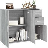  Komoda siva sonoma 91x29,5x75 cm inženirski les | Shoptok.si