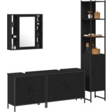 vidaXL 4-delni set kopalniške opreme iz črnega inženirskega lesa | Shoptok.si