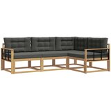  Set vanjskih sofa 3 kom. Bijela i antracit Poliester | shoptok.hr
