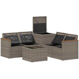  Set sofe 6 kom. Siva i tamno siva Poli Rattan i čelik | shoptok.hr
