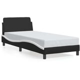  Okvir za krevet Dover crno-bijeli 90x190 cm umjetna koža | Shoptok.si