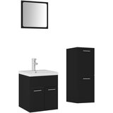 Furnova Komplet kopalniškega pohištva črne barve iverna plošča, (21945593) | Shoptok.si