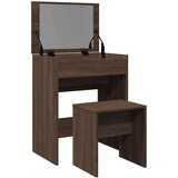 vidaXL Toaletni stolić sa stolcem smeđa boja hrasta 60 x 40 x 113,5 cm | shoptok.hr