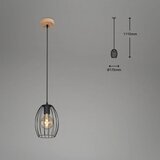  Luster na kablu 1xE27/60W/230V crni | Eponuda.com