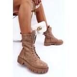Boto PS1 Suede Boots With Jewelry Decoration Workery Dark Beige Marx | Shoptok.si