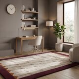 Flair Rugs Bordo rdeča/v naravni barvi ročno tkana volnena preproga 120x170 cm Apex Border Wool – | Shoptok.si