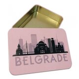 Metalna kutija belgrade 14,2x10x3 cm roze