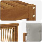  Set vanjskih sofa Prirodna i svjetlosiva 249 x 162,5 x 73 cm | Eponuda.com