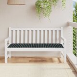  Jastuk za vrtnu klupu crni karirani 150x50x4 cm tkanina Oxford | shoptok.hr