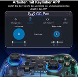 HASACOOL brezžični pro kontroler za switch/lite/oled, transparenten z osvetlitvijo in aplikacijskim upravljanjem odprta embalaža | Shoptok.si