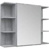 Maison Chic Kopalniška omarica - Kopalniški kabinet ogledalo siva sonoma 80x20,5x64cm inženirski les, (21794838) | Shoptok.si