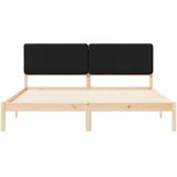  Krevetni okvir s tapiciranim uzglavljem Crna 180 x 200 cm | shoptok.hr