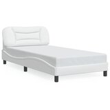  The Living Store Posteljni okvir z LED lučkami bel 100x200 cm umetno usnje - Posteljni Okvir, (21441629) Cene