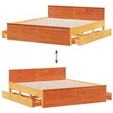 vidaXL Posteljni okvir brez vzmetnice z vzglavjem 180x200 cm borovina, (21368944) | Shoptok.si