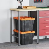 vidaXL delovna miza siva 55x55x85 cm jeklo in inženirski les, (22047498) | Shoptok.si