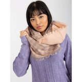 Fashion Hunters Light pink and gray women's scarf with wool Cene