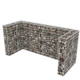  Gabionska ograda za tri kante za otpad od čelika 250x100x120 cm | Eponuda.ba
