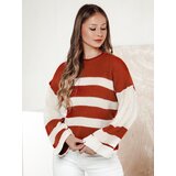 DStreet Sweter damski LINEZZA rudo-biały | Shoptok.si