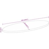 Stolna ploča 100x50x2,5 cm ovalna od masivnog drva bagrema | shoptok.hr