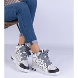 Gemre White women's sneakers with thick laces Gralina | shoptok.hr