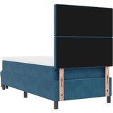 Krevet od kutije s madracem i klupom Tamnoplavi 90x200 cm Baršun | shoptok.hr