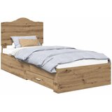  Krevetna konstrukcija s ladicama Umjetnički hrast 90 x 200 cm | shoptok.hr
