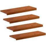  Stepenica 4 kom. 80 x 25 x 2 cm Smeđa Čvrsto Hrastovo Drvo | shoptok.hr