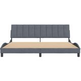  Posteljni okvir z vzglavjem temno siv 200x200 cm žamet, (21081716) | Shoptok.si