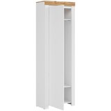 CARRYHOME garderobna omara bela, hrast wotan | Shoptok.si