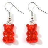  Naušnice Bear - Crvena KP27466 | shoptok.hr