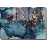 Wallity Staklena slika 70x50 cm Dark Marble -
