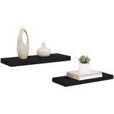  Plutajuće zidne police 2 kom crne 60 x 23,5 x 3,8 cm MDF | shoptok.hr