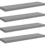  Plutajuće zidne police 4 kom sive 90 x 23,5 x 3,8 cm MDF | shoptok.hr