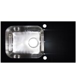 Sink Solution stekleno pomivalno korito S LINE 780 x 435 mm - črna (7020011) Cene