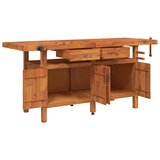  Radni stol s ladicama i škripcima 192x62x83 cm od drva bagrema | Eponuda.ba