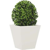 vidaXL Vrtna sadilica bijela 30x30x30 cm čelična | shoptok.hr