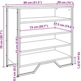 Ormarić za cipele boja hrasta 80x38x78 cm konstruirano drvo | shoptok.hr
