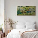  Slika - Vincent Van Gogh – Farms near Auvers 60x30 U prirodnom drvenom okviru | shoptok.hr