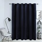 vidaXL Zavjesa za zamračivanje s prstenima baršunasta crna 290x245 cm | shoptok.hr